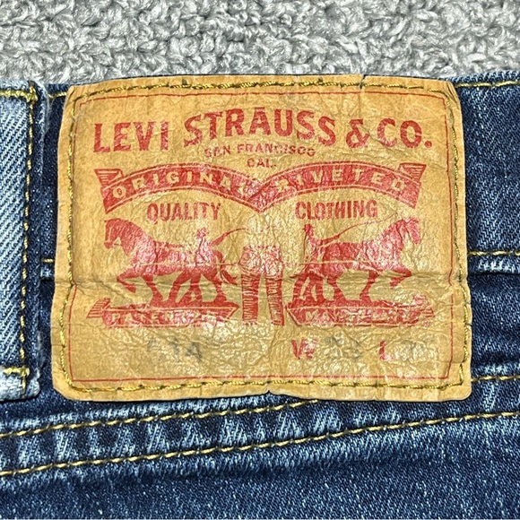 Levis 514 Jeans Mens Size 36X28 Blue Medium Wash Denim Straight Fit - Picture 8 of 11